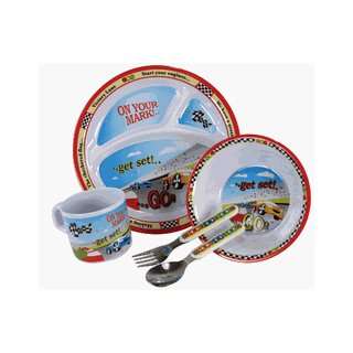 Race Car Melamine Kids Dinnerware Set 