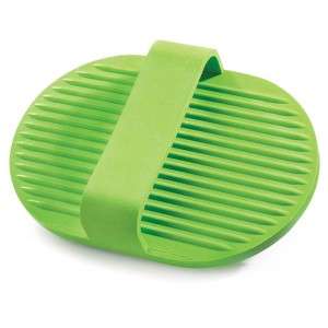 UGroom Rubber Curry Pet Grooming Brush Oval W/Handstrap  