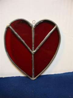 Stained Glass Heart sun catcher  