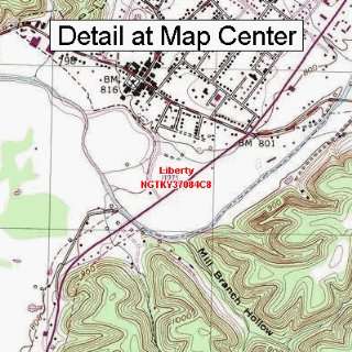  USGS Topographic Quadrangle Map   Liberty, Kentucky 