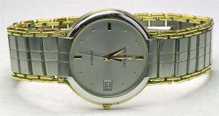 Estate MOVADO quartz Steel & Gold Unisex Running Wristwatch  