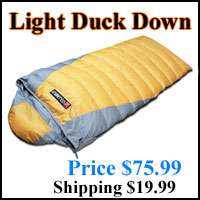 100% Natural Goose down Sleeping Bag Nylon Ripstop  