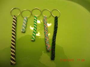 boondoggle rexlace plastic lace round keychain or zipper pull  
