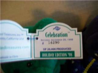 Limited Treasures 3 Bear Holiday Issue 1998 Serial Numbered 