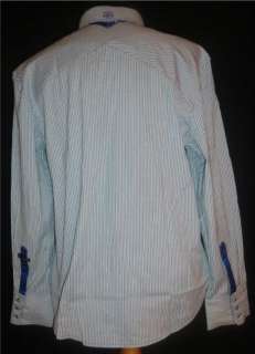 Mens ENGLISH LAUNDRY SCOTT WEILAND Woven Stripe Shirt Roar Size XL X 