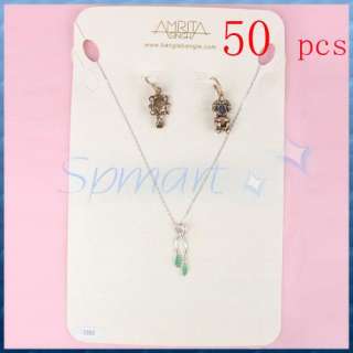 50x PVC Necklace Earring Pendant Jewelry Display Cards  