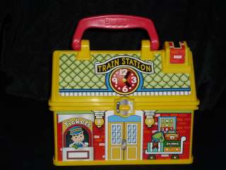 Fisher Price Little People Train Station House Storage  