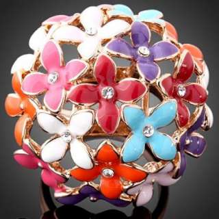 Swarovski Crystals Violet 18K GP ARINNA Fashion Ring  