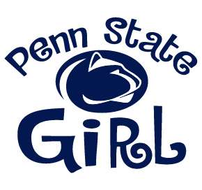 PENN STATE GIRL NITTANY LIONS clear vinyl decal sticker car truck 