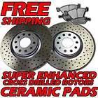 s0401 rear performance drilled brake rotors and ceramic pads fits 