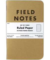 Field Notes Memo Books/Notebooks/Cahiers   Ruled/Lined  