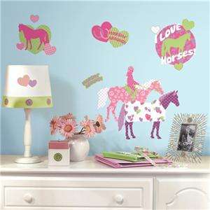   New HORSE CRAZY WALL DECALS Girls Decor Stickers 034878078472  