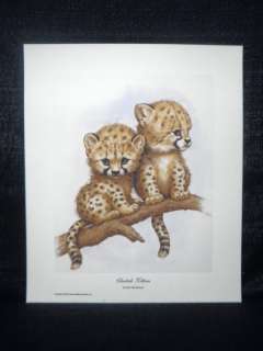 Ruth Morehead Cheetah Kittens Cute Cat Open Edition Lithograph 