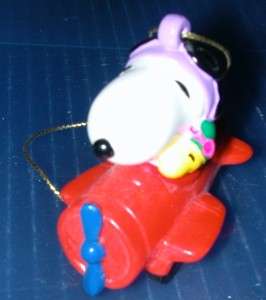 Snoopy and Woodstock   Plastic Christmas Ornament  