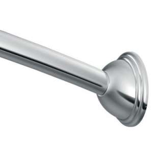 MOEN 54 in. to 72 in. Adjustable Length Curved Shower Rod in Chrome 