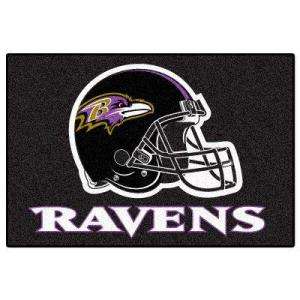   Football League Baltimore Ravens 1 ft. 7 in. x 2 ft. 6 in. Accent Rug