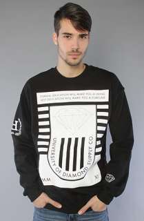 Diamond Supply Co. The University 2 Crewneck Sweatshirt in Black 