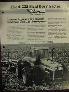 White 4 225 Field Boss Tractor Sales Brochure  