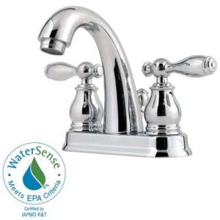 Unison 2 Handle Low Arc 4 in. Centerset Bathroom Faucet in Polished 