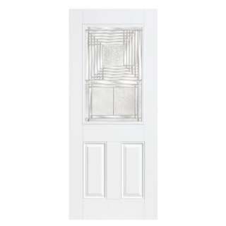 Rochelle 36 in. x 80 in. White Prehung Right Hand Outswing Half Lite 