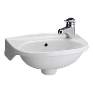 Pegasus Tina Wall  Hung Lavatory Basin in White 4 551WH at The Home 