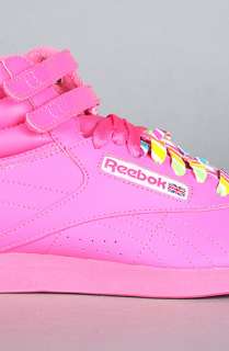 Reebok The Hi Reign Sneaker in Neon Pink  Karmaloop   Global 