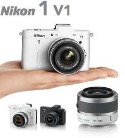 Nikon 1 V1 Systemkamera 3 Zoll schwarz inkl 1 NIKKOR VR  