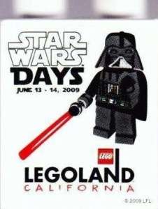 LEGO LEGOLAND STAR WARS DAYS DARTH VADER DUPLO BRICK 2009 STORE PROMO 