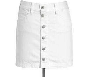 NWT White OLD NAVY Button Down Denim Jean Mini Skirt 14  