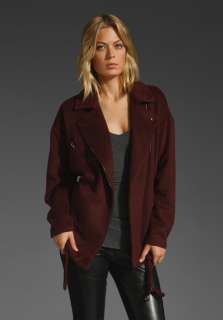 FUNKTIONAL Oversized Moto Jacket in Pinot  