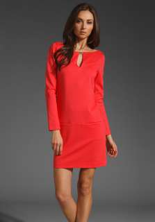 TRINA TURK Leatrice Solid Dress in Hibiscus  