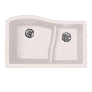 Swan Undermount 33 in. x 22 in. x 10.62 in. 0 Holes Double Bowl 