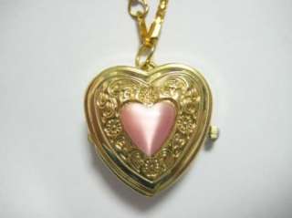 Wholesale lots 10pcs gold heart pocket watch necklace  