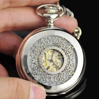 Silver Tone * Turtle* Pendant Pocket Watch with keyring  