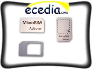 Microsim Micro Sim Adapter *mit Schablone* iPad iPhone  