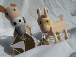 Eco Friendly Wooden Toys Anamalz Farm Goat Donkey  