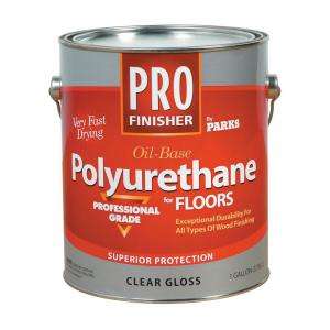 Parks Pro Finisher 1 Gallon Clear Gloss Polyurethanes (4 Pack) 130513 