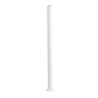   In. Steel White Fence Post With Flange FP236WP 