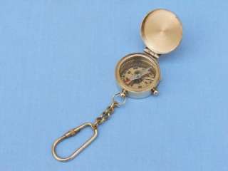 Compass w/Lid Key Chain   Nautical Keychains  