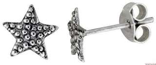 Sterling Silver Star Stud Earrings es77  
