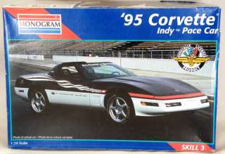   Scale 1995 Corvette Indy Pace Car Model Kit   Skill 3   Monogram #2467
