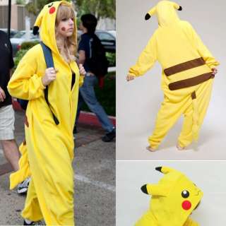 Pokemon Pikachu Costume Kigurumi Pajamas Cosplay PAJAMAS Adult S M L 