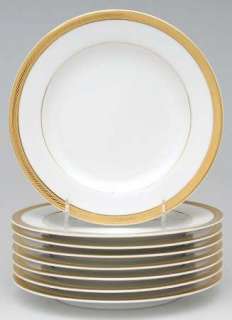 Royal Porcelain ELEGANCE GOLD Set of 8 Salad Plates  