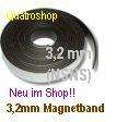 POWER Magnetband Magnetfoli​e 25,4mm x 1m x 3,2mm, selb