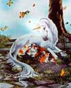 Einhorn mit Tierfreunden Poster 50 x 40 cm Sue Dawe  