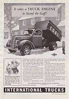 1940 International Coal Dump Truck Art vintage print ad  