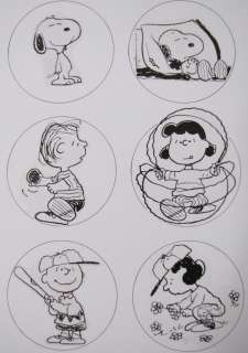 12 Orig Artwork Peanuts Pogs Colored Proof Stat Sheet 1  