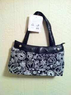 Thirty One Gifts Black Paisley Parade and Black Skirt Purse  