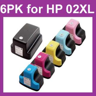 Combo PK Ink Cartridges for HP 02XL Photosmart C5180 C6150 C6180 