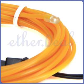 Gelb EL Flexible kabel Wire Leuchtschnur m. Inverter 3M  